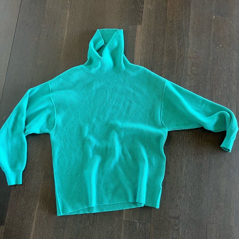 Free People Turtleneck Turquise Small